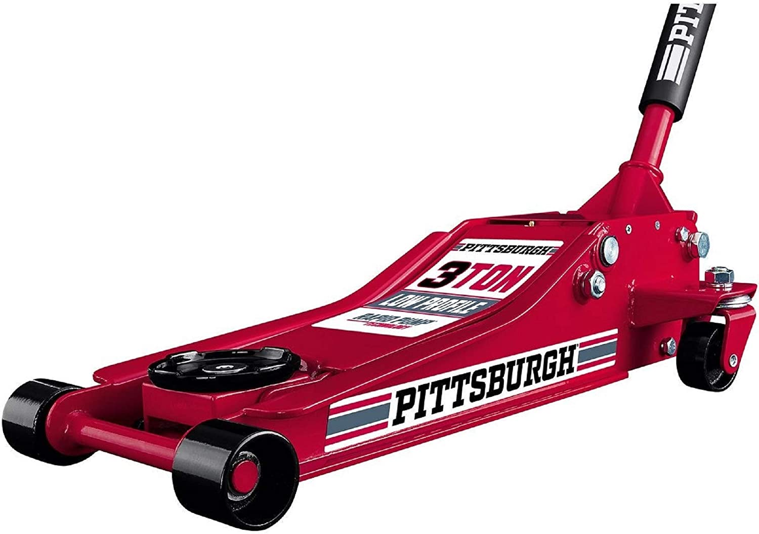 Pittsburgh Automotive 3 Ton Heavy Duty Ultra Low Profile Steel Floor Jack