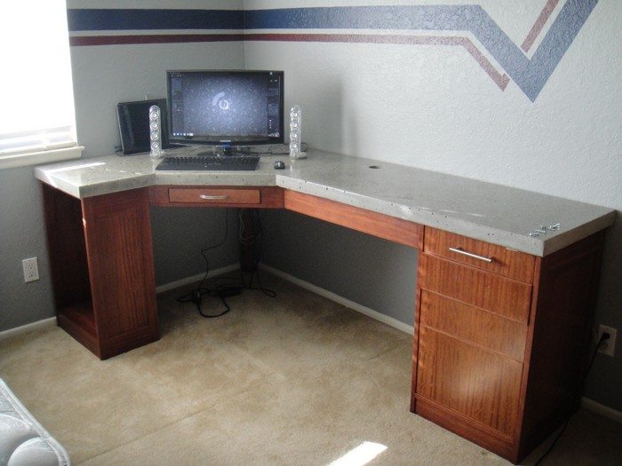 Polished Concrete Desk