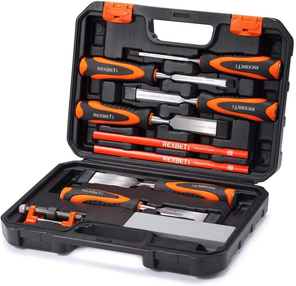 REXBETI 10pc Premium Wood Chisel Set