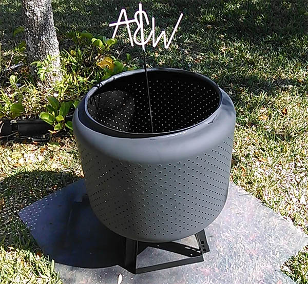 Recycled Washing Machine DIY Fire Pit from Instructables