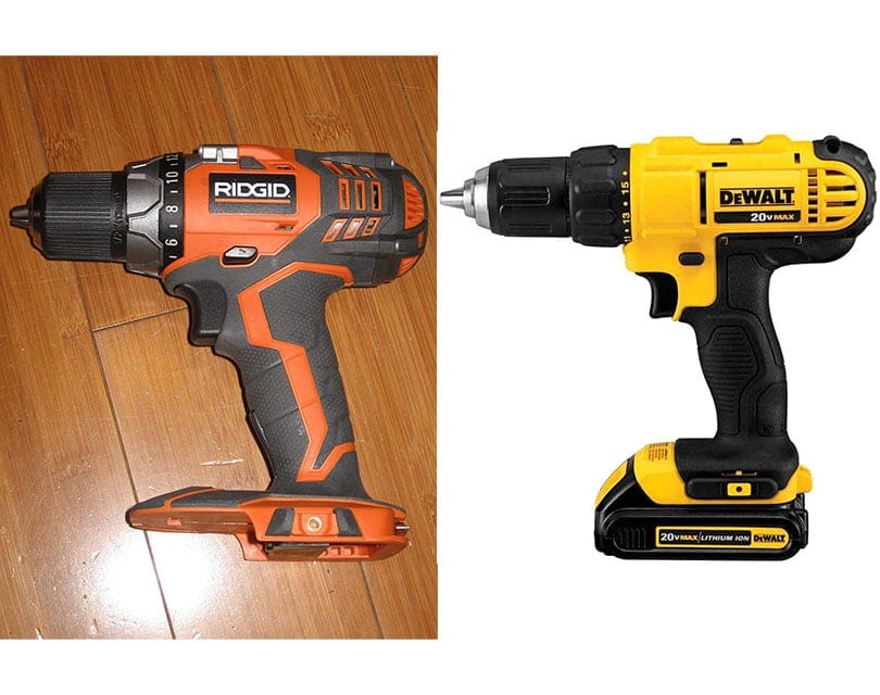 Ridgid R9600 Cordless Drill and Impact Driver vs. DeWalt DCK240C2 Cordless Drill and Impact Driver Combo