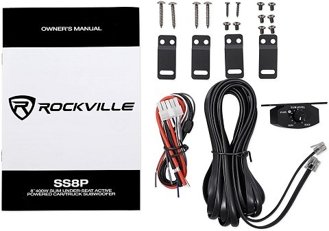 Rockville SS8P 400w 8-inch Slim Under-Seat Active Powered