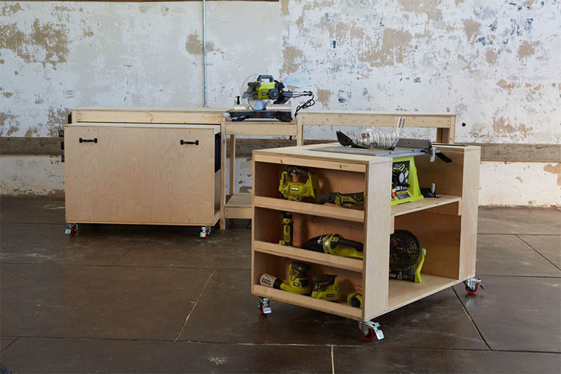 Roll-Away Workbench Plan from Ana White