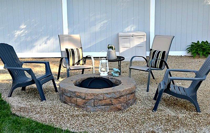 Round Paver DIY Fire Pit from Home Road