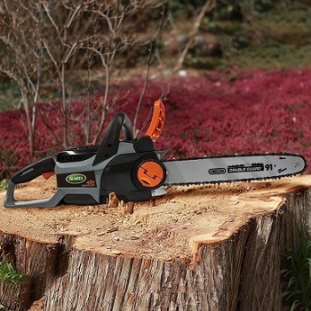 Scotts LCS31140S 14 in. 40-Volt Lithium Ion Cordless Chainsaw