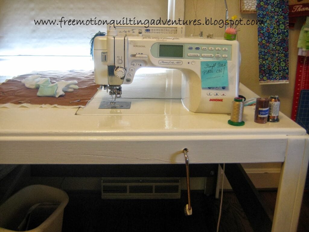 Sewing machine from dining table