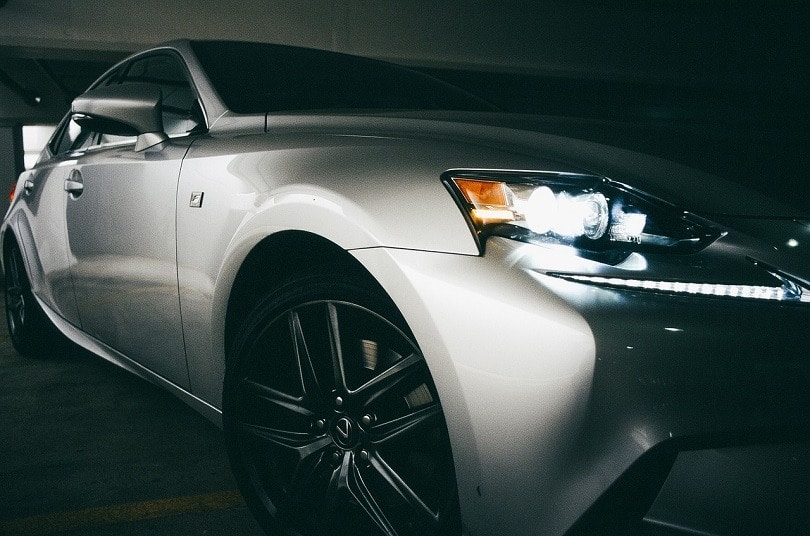 Silver sports car