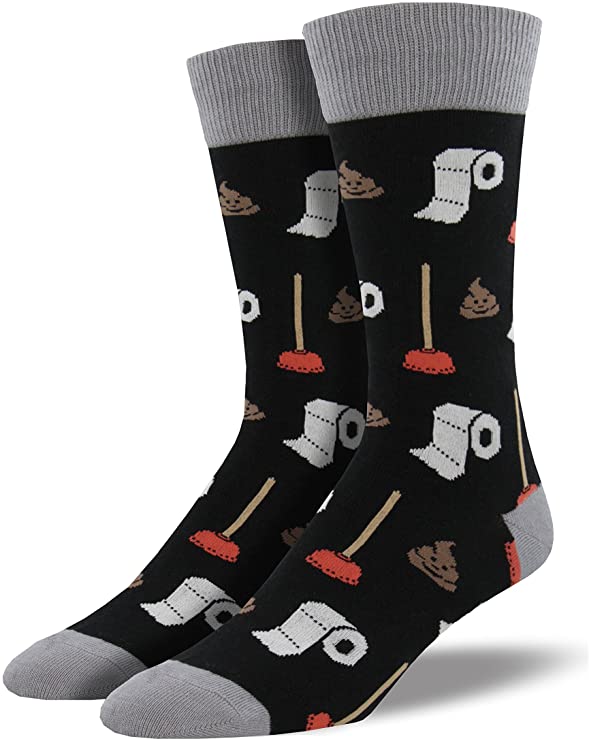 Socksmith Mens' Novelty Crew SocksPotty Party