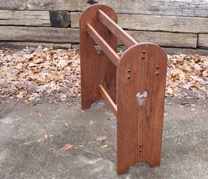Standing DIY Quilt Rack by Four Oaks Crafts