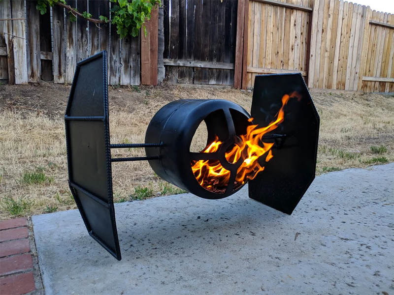 Star Wars DIY TIE Fighter Fire Pit from Instructables