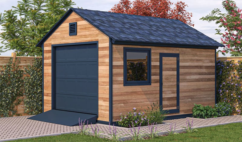 Storage shed with gabled roof plan from ShedPlans