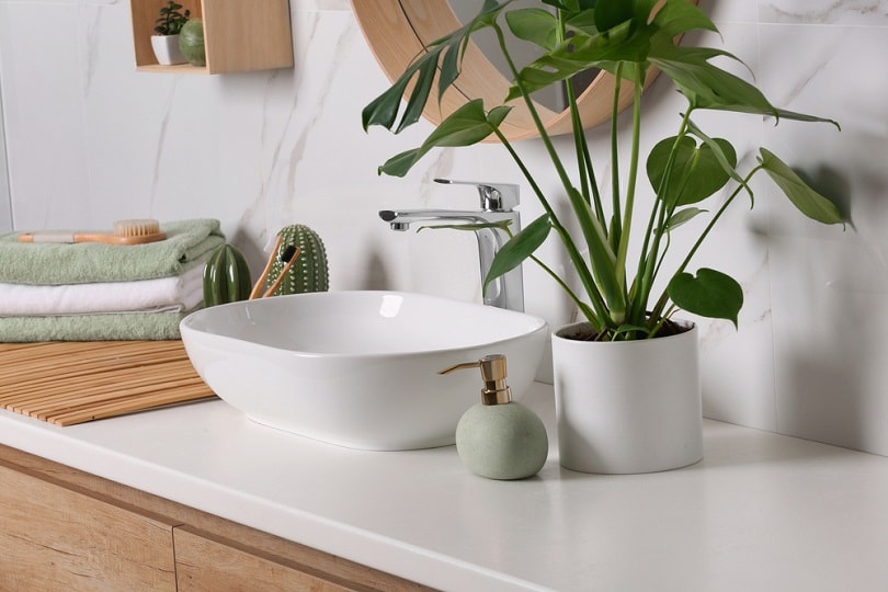 Stylish vessel sink on light countertop_new africa_shutterstock