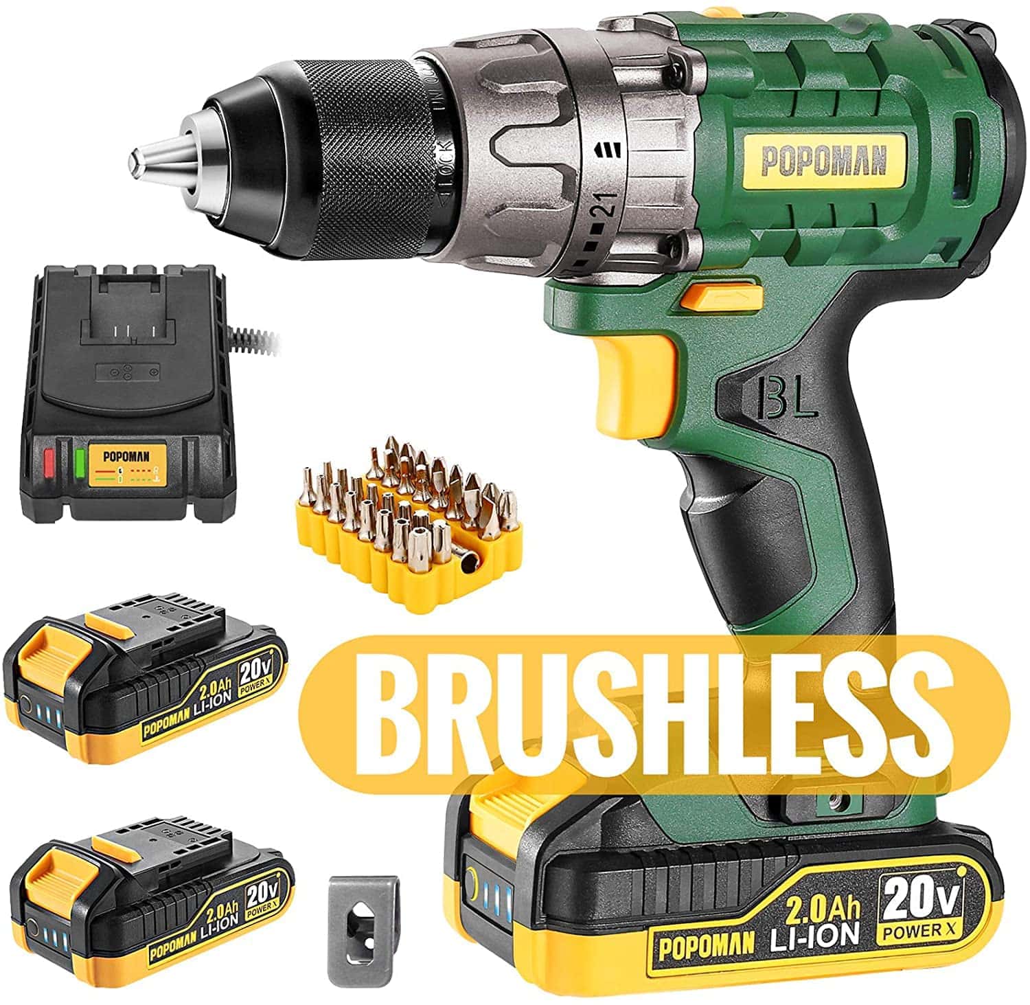 TECCPO Cordless drill Brushless Drill Driver