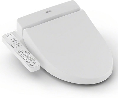 TOTO SW2033R#01 C100 Electronic Bidet Toilet Cleansing Water, Heated Seat, Deodorizer, Warm Air Dryer, and PREMIST, Round