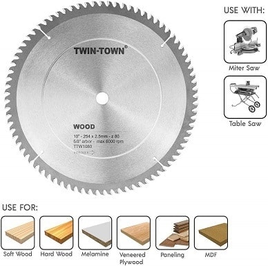 TWINTOWN 10-Inch Saw Blade