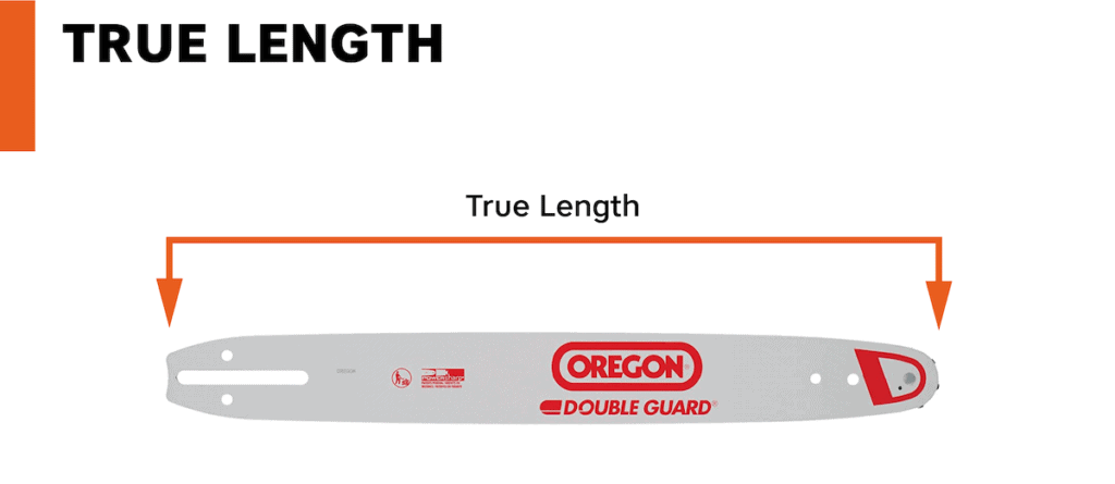 Chainsaw bar true length