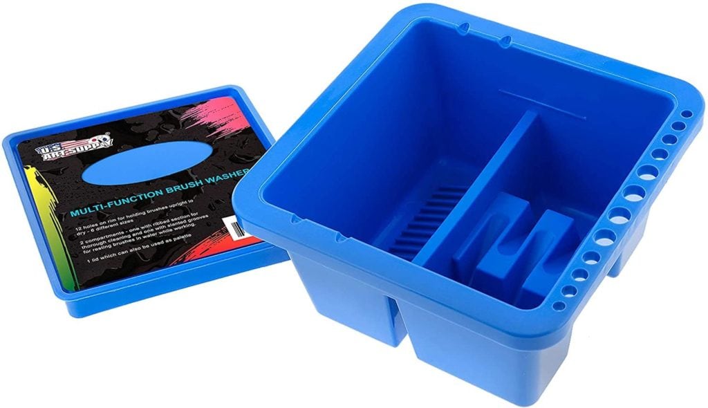 U.S. Art Supply 12 Hole Multi-Function Plastic Brush Washer