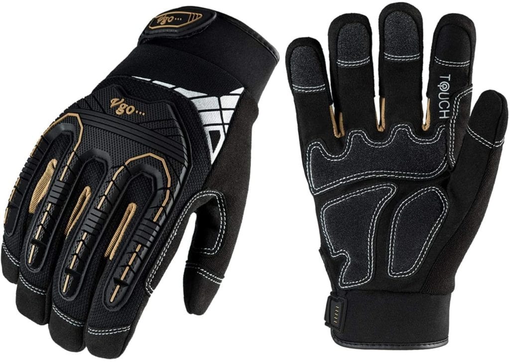 Vgo 3-Pairs High Dexterity Heavy Duty Mechanic Glove