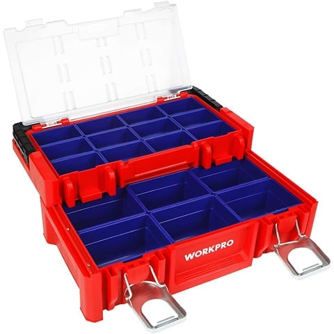 WORKPRO 17-inch Plastic Tool Box