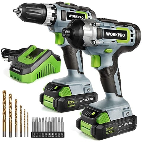 WORKPRO W004572A Cordless Drill Combo Kit