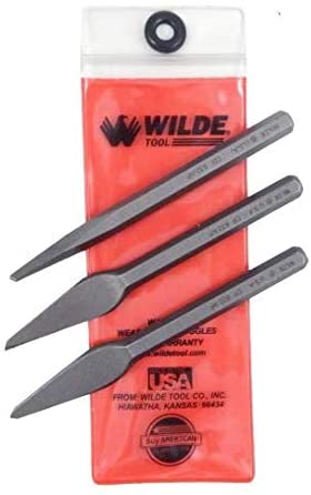 Wilde Tool 3pc 5:32 Diamond 1:4in Cape and Round Chisel Set