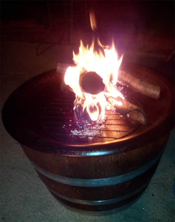 Wine Barrel DIY Fire Pit from Instructables