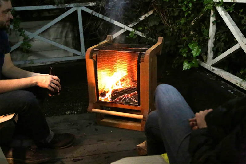 Wooden Fire Pit from Instructables