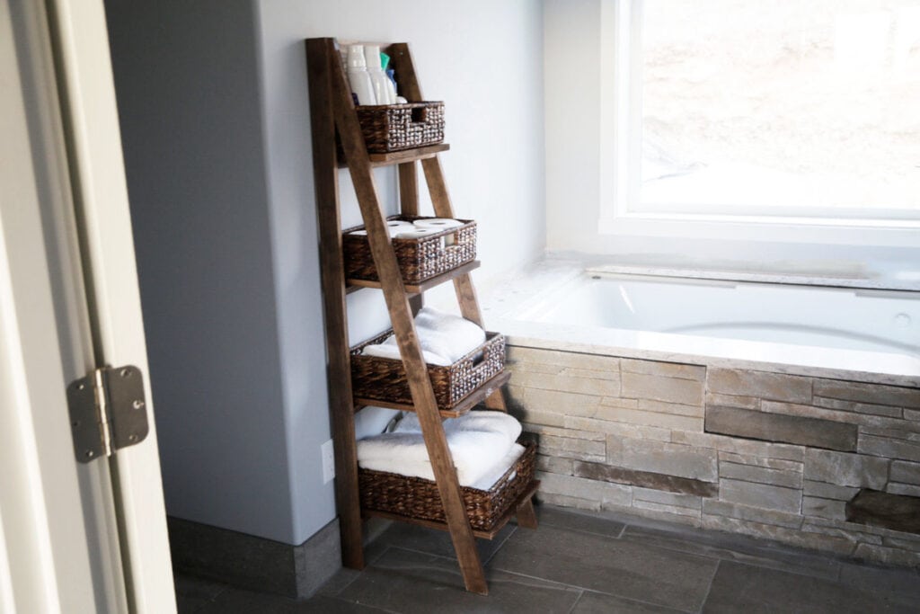 Wooden Ladder shelf