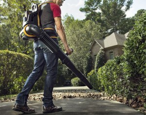 a backpack leaf blower