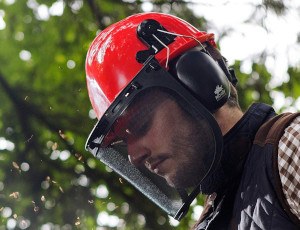 a chainsaw helmet