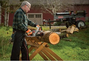 a corded chainsaw