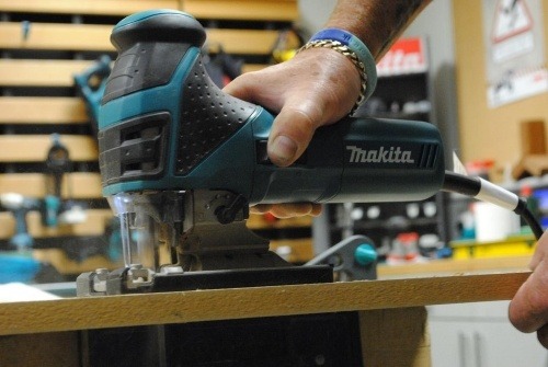 a jigsaw powertool in action