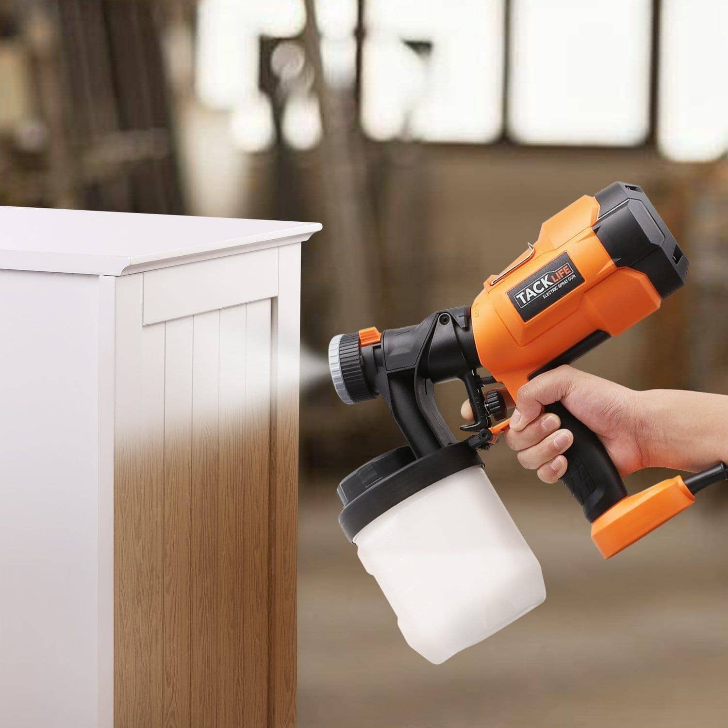 paint spraying some furniture