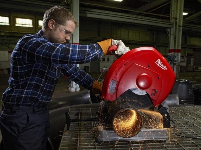 a saw cutting metals