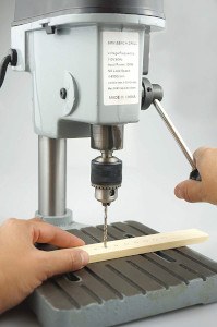 a small drill press