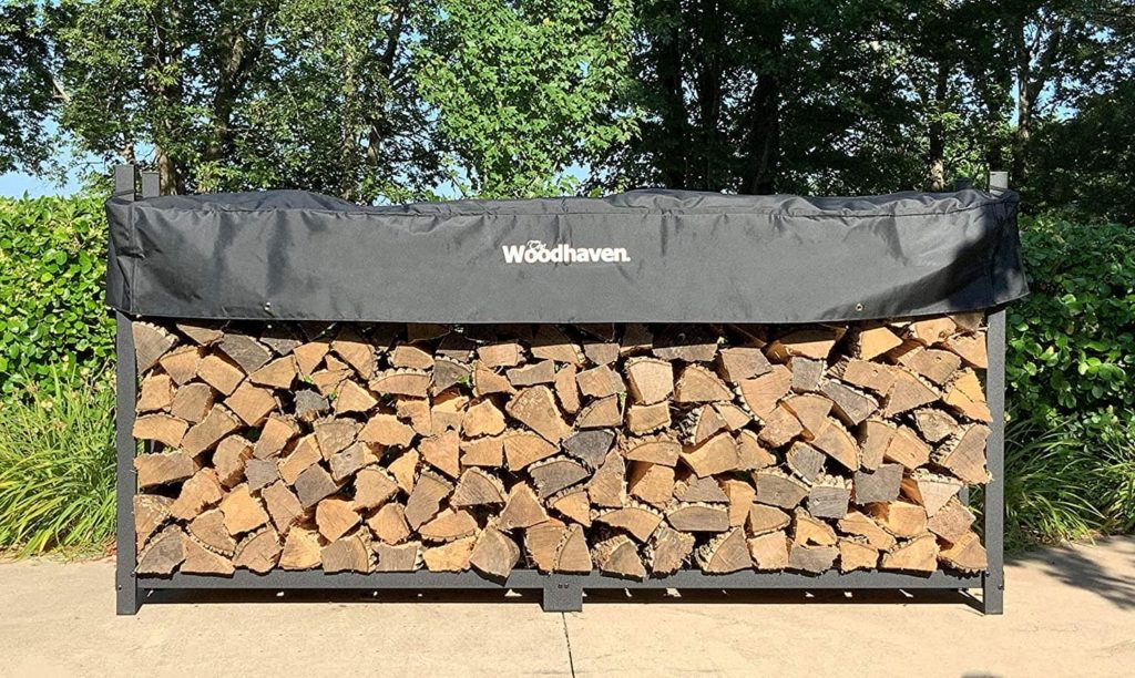 actual photo of The Woodhaven Firewood Log Rack