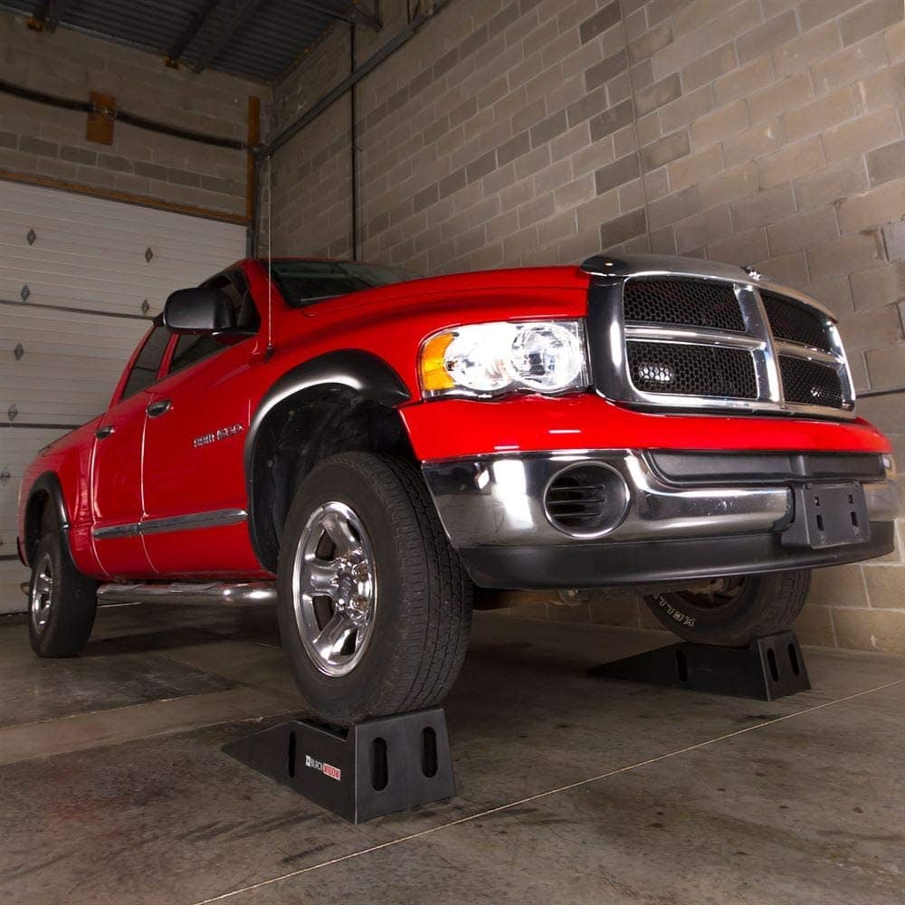 actual use of Black Widow PSR295 Plastic Car Service Ramps