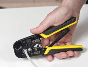 an RJ45 crimper