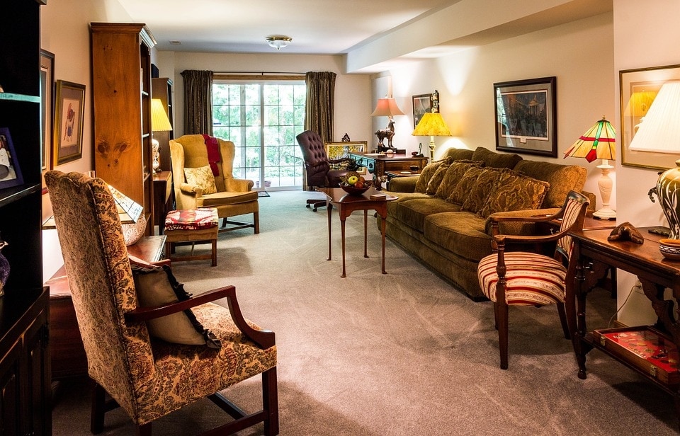 basement family room