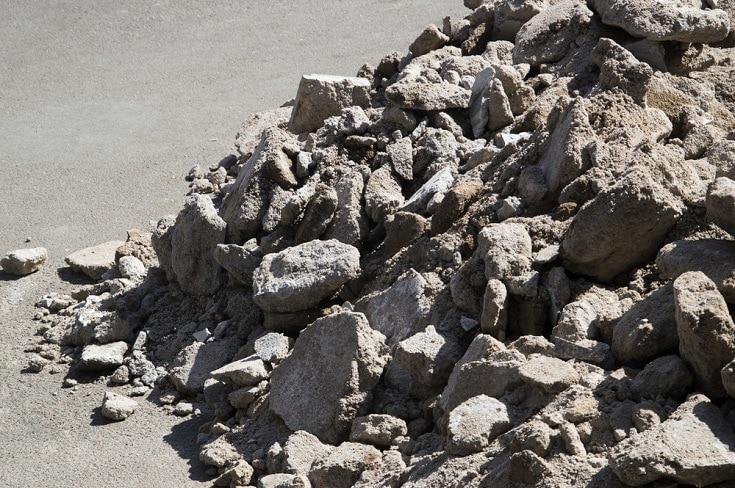broken concrete