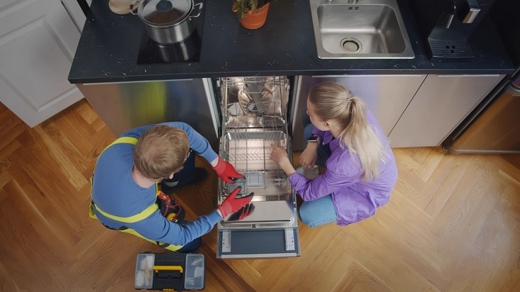 broken dishwasher
