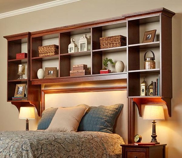 built-in diy shelves