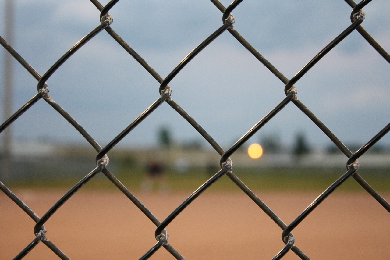 chain link fence close up