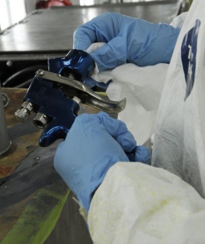 cleaning spray gun