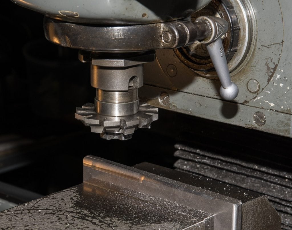 close up milling machine