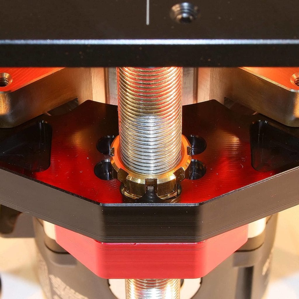 close up of JessEm Mast-R-Lift II 02120 Router Lift