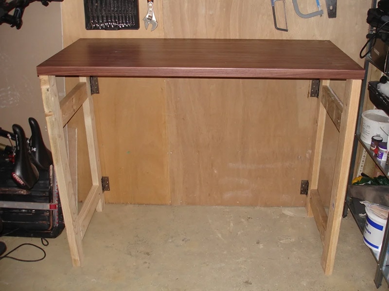 diy cheap fold-down workbench