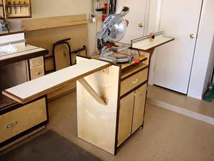 diy compound miter saw station