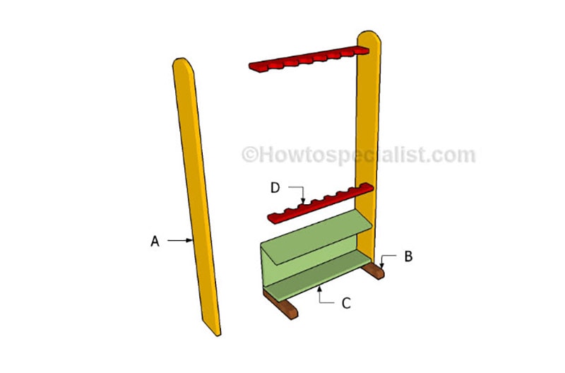 diy fishing rod rack