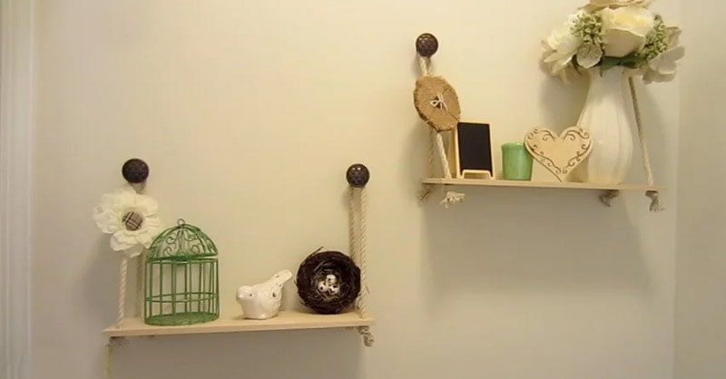 diy hanging shelves